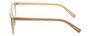 Side View of Eyebobs Sweetie Designer Reading Eye Glasses with Custom Left and Right Powered Lenses in Tan Taupe Brown Ladies Cateye Full Rim Acetate 54 mm