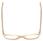 Top View of Eyebobs Sweetie Designer Reading Eye Glasses with Prescription Bi-Focal Rx Lenses in Tan Taupe Brown Ladies Cateye Full Rim Acetate 54 mm