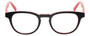 Front View of Eyebobs Take A Stand Ladies Cateye Designer Reading Glasses Black Layer Red 47mm