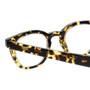Close Up View of Eyebobs Total Wit Reading Glasses Tortoise Havana Brown Light Gold Crystal 46 mm