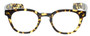 Front View of Eyebobs Total Wit Designer Reading Eye Glasses with Custom Left and Right Powered Lenses in Tortoise Havana Brown Light Gold Crystal Unisex Round Full Rim Acetate 46 mm