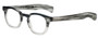 Profile View of Eyebobs Total Wit Round Designer Reading Glasses Grey Marble Fade Crystal 46 mm