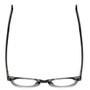 Top View of Eyebobs Total Wit Round Designer Reading Glasses Grey Marble Fade Crystal 46 mm