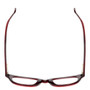 Top View of Eyebobs Touche Women Cateye Reading Glasses Ruby Red Glitter Layer Burgundy 48mm