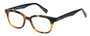 Profile View of Eyebobs Touche Designer Progressive Lens Prescription Rx Eyeglasses in Tortoise Havana Brown Gold Black Ladies Cateye Full Rim Acetate 48 mm