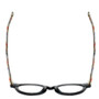 Top View of Eyebobs TV Party Round Designer Reading Glasses Gloss Black Tribal Stripes 44 mm