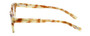 Side View of Eyebobs Waylaid Designer Reading Eye Glasses with Single Vision Prescription Rx Lenses in Caramel Blonde Tortoise Havana Brown Gold Ladies Round Full Rim Acetate 46 mm