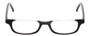 Front View of Eyebobs What Inheritance Designer Reading Eye Glasses with Custom Left and Right Powered Lenses in Gloss Black Unisex Rectangle Semi-Rimless Acetate 47 mm