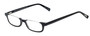 Profile View of Eyebobs What Inheritance Designer Single Vision Prescription Rx Eyeglasses in Gloss Black Unisex Rectangle Semi-Rimless Acetate 47 mm
