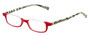 Profile View of Eyebobs What Inheritance Semi-Rimless Reading Glasses Red Zebra Black White 47mm