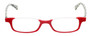 Front View of Eyebobs What Inheritance Semi-Rimless Reading Glasses Red Zebra Black White 47mm