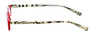 Side View of Eyebobs What Inheritance Semi-Rimless Reading Glasses Red Zebra Black White 47mm