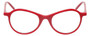 Front View of Eyebobs Barbee Q Ladies Cateye Full Rim Designer Reading Glasses Gloss Red 50 mm