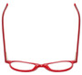 Top View of Eyebobs Barbee Q Ladies Cateye Full Rim Designer Reading Glasses Gloss Red 50 mm