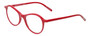 Profile View of Eyebobs Barbee Q Designer Bi-Focal Prescription Rx Eyeglasses in Gloss Red Ladies Cateye Full Rim Acetate 50 mm