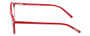 Side View of Eyebobs Barbee Q Designer Reading Eye Glasses in Gloss Red Ladies Cateye Full Rim Acetate 50 mm