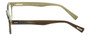 Side View of Eyebobs Bench Mark Designer Reading Eye Glasses in Brown Crystal Olive Green Ladies Cateye Full Rim Acetate 46 mm