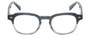 Front View of Eyebobs Bench Mark Ladies Cateye Reading Glasses Grey Fade Crystal Stripe 46 mm