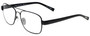 Profile View of Eyebobs Big Ball Designer Single Vision Prescription Rx Eyeglasses in Gun Metal Black Unisex Pilot Full Rim Metal 56 mm