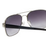Close Up View of Eyebobs Big Ball Pilot Sunglasses Gun Metal Silver w/Smoke Grey Gradient 56 mm