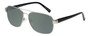 Profile View of Eyebobs Big Ball Designer Polarized Sunglasses with Custom Cut Smoke Grey Lenses in Gun Metal Silver Unisex Pilot Full Rim Metal 56 mm