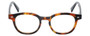 Front View of Eyebobs Bitty Witty Designer Reading Eye Glasses with Prescription Progressive Rx Lenses in Tortoise Havana Brown Gold Ladies Round Full Rim Acetate 42 mm