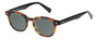 Profile View of Eyebobs Bitty Witty Designer Polarized Reading Sunglasses with Custom Cut Powered Smoke Grey Lenses in Tortoise Havana Brown Gold Ladies Round Full Rim Acetate 42 mm
