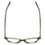 Top View of Eyebobs Bitty Witty Designer Reading Eye Glasses with Prescription Progressive Rx Lenses in Amber Brown Crystal Marble Ladies Round Full Rim Acetate 42 mm