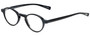 Profile View of Eyebobs Board Stiff Designer Reading Eye Glasses with Custom Cut Powered Lenses in Gloss Black Ladies Round Full Rim Acetate 42 mm