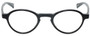 Front View of Eyebobs Board Stiff Designer Reading Eye Glasses with Prescription Bi-Focal Rx Lenses in Gloss Black Ladies Round Full Rim Acetate 42 mm