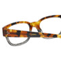 Close Up View of Eyebobs Bossy Unisex Designer Reading Glasses Tort Havana Brown Gold Black 51 mm