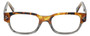 Front View of Eyebobs Bossy Designer Reading Eye Glasses with Custom Left and Right Powered Lenses in Tortoise Havana Brown Gold Black Unisex Square Full Rim Acetate 51 mm