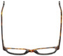 Top View of Eyebobs Bossy Designer Reading Eye Glasses with Prescription Bi-Focal Rx Lenses in Tortoise Havana Brown Gold Black Unisex Square Full Rim Acetate 51 mm