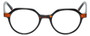 Front View of Eyebobs Cheap Therapy Designer Reading Eye Glasses with Single Vision Prescription Rx Lenses in Black Red Tortoise Havana Unisex Round Full Rim Acetate 45 mm
