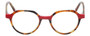 Front View of Eyebobs Cheap Therapy Designer Reading Eye Glasses with Custom Left and Right Powered Lenses in Brown Red Gold Tortoise Havana Ladies Round Full Rim Acetate 45 mm