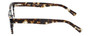 Side View of Eyebobs Fare N Square Designer Reading Eye Glasses with Prescription Bi-Focal Rx Lenses in Brown Tortoise Marble White Stripe Unisex Square Full Rim Acetate 51 mm