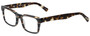 Profile View of Eyebobs Fare N Square Designer Progressive Lens Prescription Rx Eyeglasses in Brown Tortoise Marble White Stripe Unisex Square Full Rim Acetate 51 mm