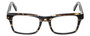 Front View of Eyebobs Fare N Square Designer Reading Eye Glasses with Prescription Progressive Rx Lenses in Brown Tortoise Marble White Stripe Unisex Square Full Rim Acetate 51 mm
