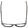 Top View of Eyebobs Fare N Square Designer Reading Eye Glasses with Prescription Progressive Rx Lenses in Brown Tortoise Marble White Stripe Unisex Square Full Rim Acetate 51 mm