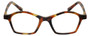 Front View of Eyebobs Firecracker Designer Reading Eye Glasses with Custom Left and Right Powered Lenses in Matte Tortoise Brown Gold Orange Black Ladies Square Full Rim Acetate 47 mm