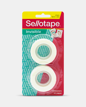 Sellotape Invisible Tape Refill 2 Roll  18mm x 25m Pack 8 Sellotape Invisible Tape Refill 2 Roll  18mm x 25m Pack 8