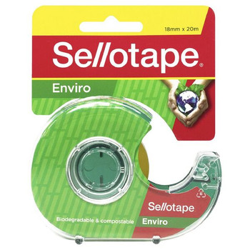 Sellotape Enviro Tape With Dispenser 18mm x 20m 8 Pack Sellotape Enviro Tape With Dispenser 18mm x 20m 8 Pack