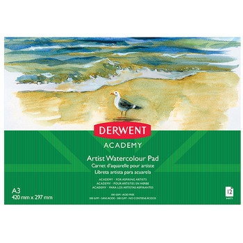 DERWENT ACY WATERCOLOUR PAD 300GSM A4 LANDSCAPE 12 SHEET 5 PACK DERWENT ACY WATERCOLOUR PAD 300GSM A4 LANDSCAPE 12 SHEET 5 PACK