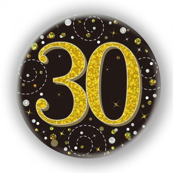 Badge 75mm Sparkling Fizz #30 Black Gold Pack 1 Badge 75mm Sparkling Fizz #30 Black Gold Pack 1