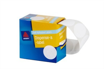 Avery White Dispenser Labels Circle 32mm 350 PACK Avery White Dispenser Labels Circle 32mm 350 PACK