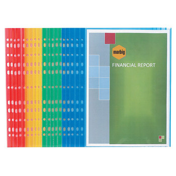 Marbig Sheet Protectors A4 Light Weight Assorted Colours 20 Pack Marbig Sheet Protectors A4 Light Weight Assorted Colours 20 Pack