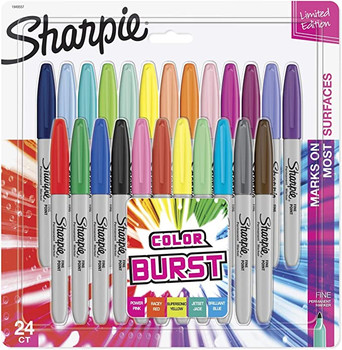 Sharpie Fine Permanent Markers Colour Burst 24 Pack Sharpie Fine Permanent Markers Colour Burst 24 Pack