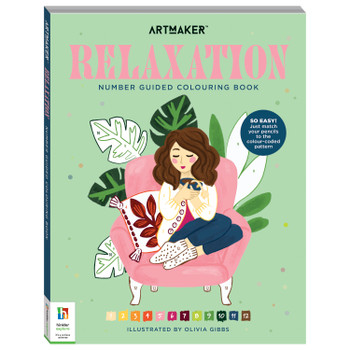 Number Guided Colouring Book: Relaxation Number Guided Colouring Book: Relaxation