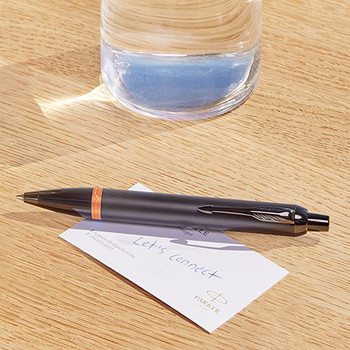 Parker IM Vibrant Rings Ballpoint Pen Satin Black Flame Orange + Gift Box Parker IM Vibrant Rings Ballpoint Pen Satin Black Flame Orange + Gift Box