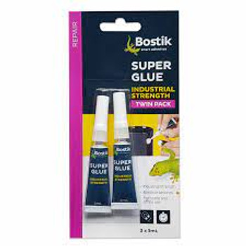 Super Glue Bostik Twin Pack 2 x 3ml  Super Glue Bostik Twin Pack 2 x 3ml